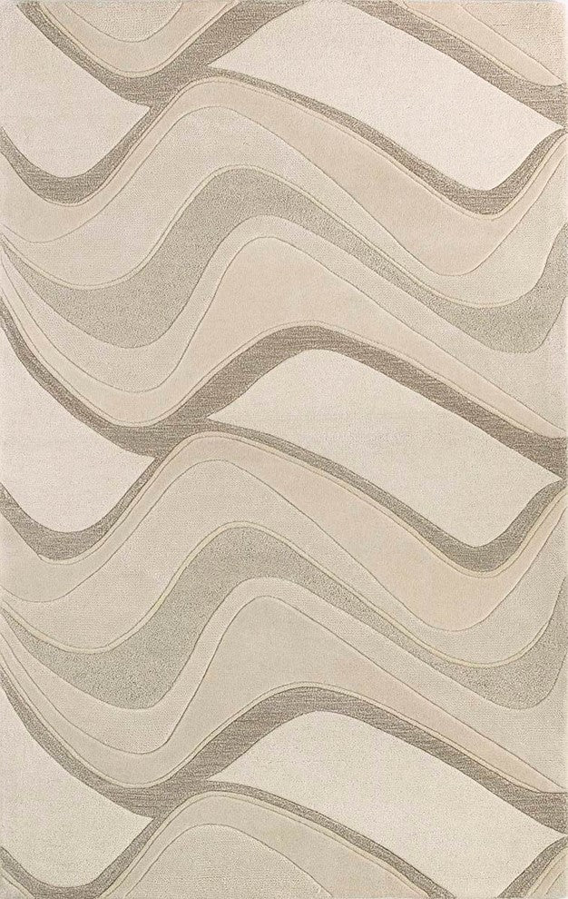 Eternity 1085 Ivory Waves Rug, 3'3"x5'3"