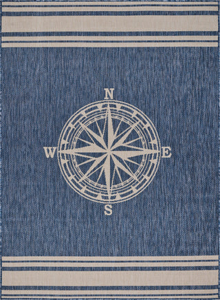 Nautical Navigation Indoor Outdoor Rug, 5'3"x7'