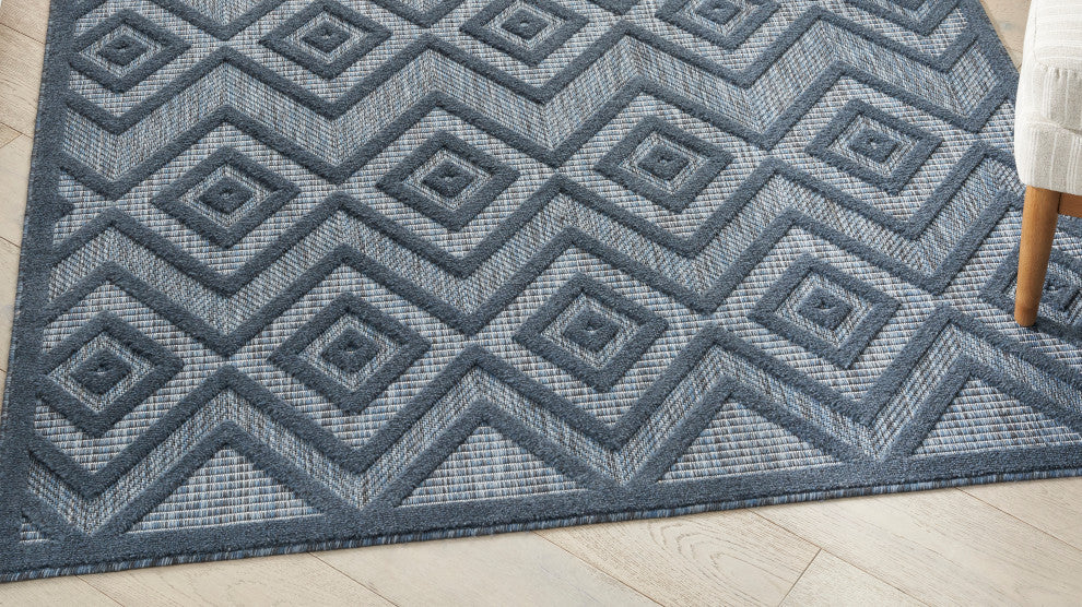 Nourison Versatile 5' x 7' Navy Blue Modern Area Rug