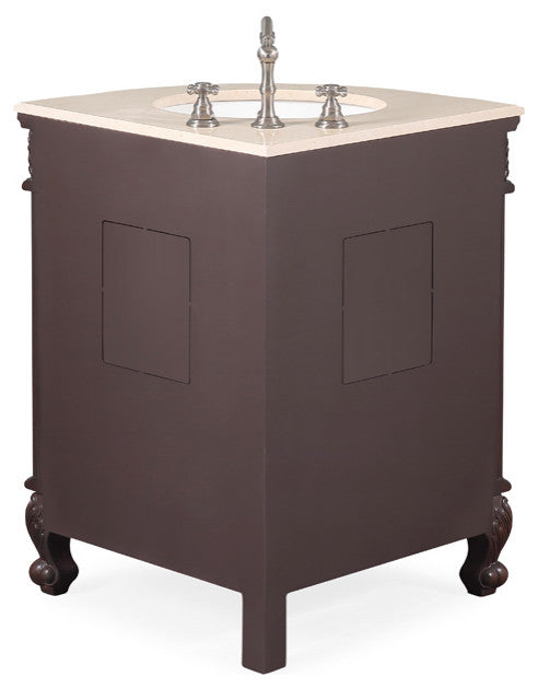 24" Classic-Style Bayview Corner Bathroom Sink Vanity, BC-030M