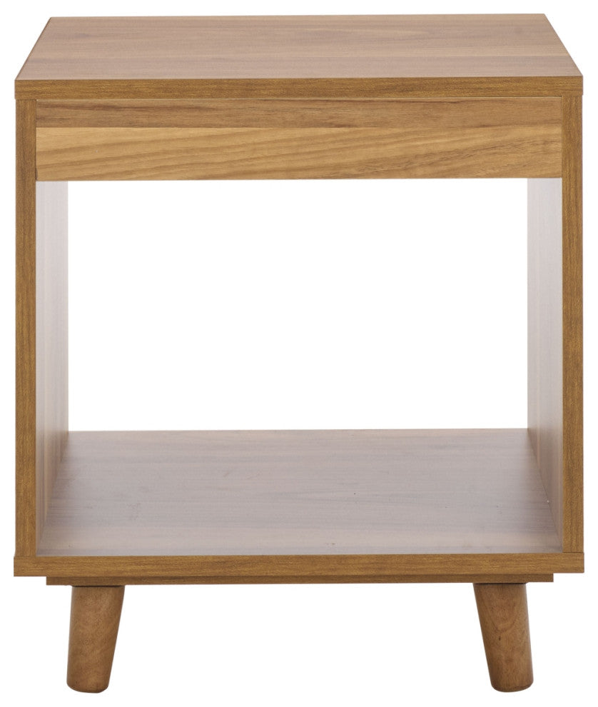Safavieh Yona Open Shelf Accent Table, Brown Oak