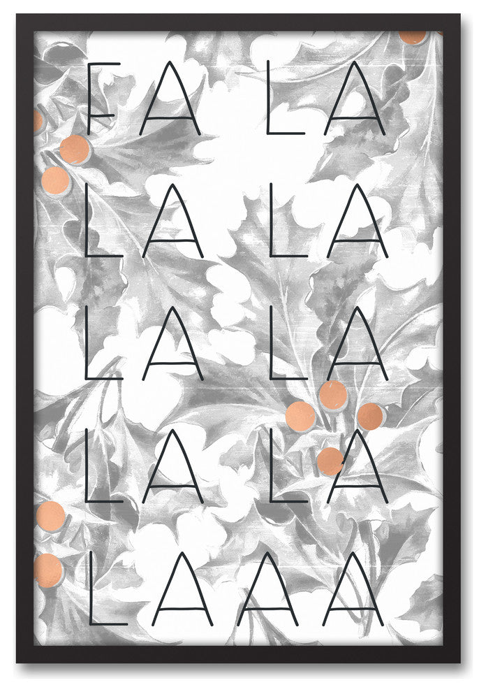 Fa La La 20x30 Black Framed Canvas