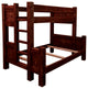 Barnwood Style Timber Peg Bunk Bed, Michael's Cherry, Queen Over Queen