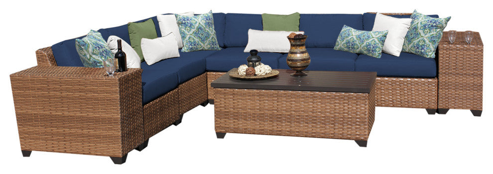 Laguna 9 Piece Outdoor Wicker Patio Furniture Set 09b
