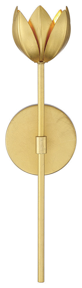 LED Wall Sconce, Matte Black, True Gold