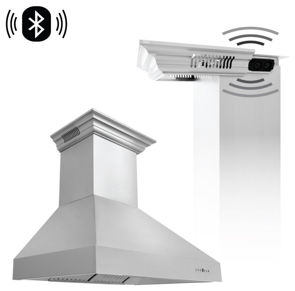 ZLINE 30" Ducted Vent Wall Mount Range Hood With Built-in CrownSound