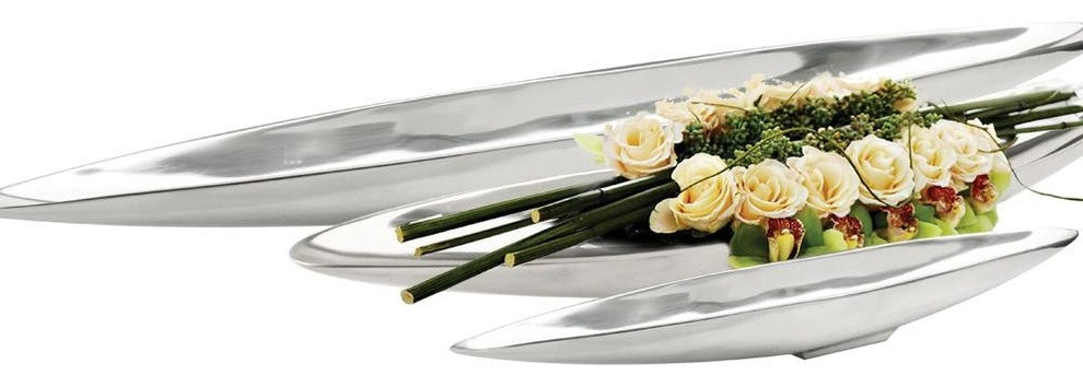 Metal Boat Vase, Small