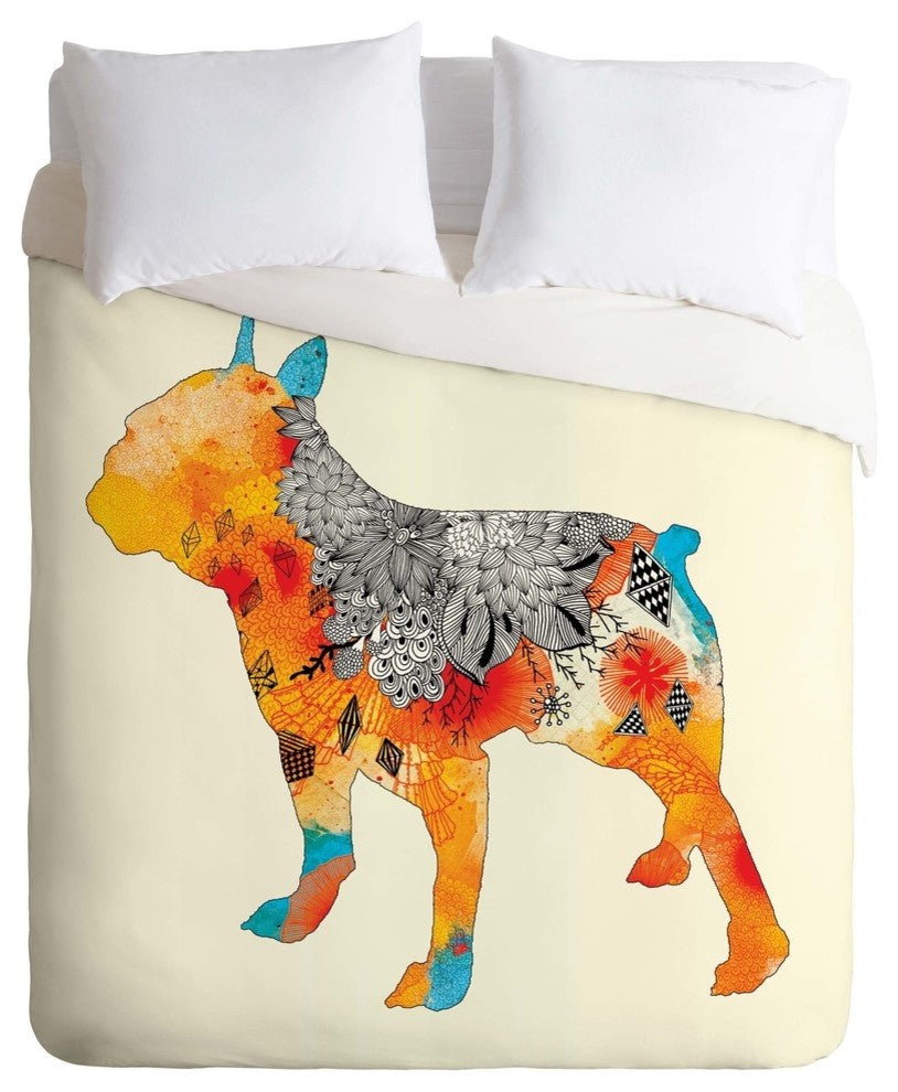Deny Designs Iveta Abolina Frenchie Duvet Cover - Lightweight