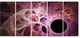Fractal Angel Wings in Pink, Abstract Wall Art Canvas, 60"x28", 5 Panels