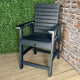 Glennville Counter Dining Arm Chair, Weathered Acorn, Federal Blue