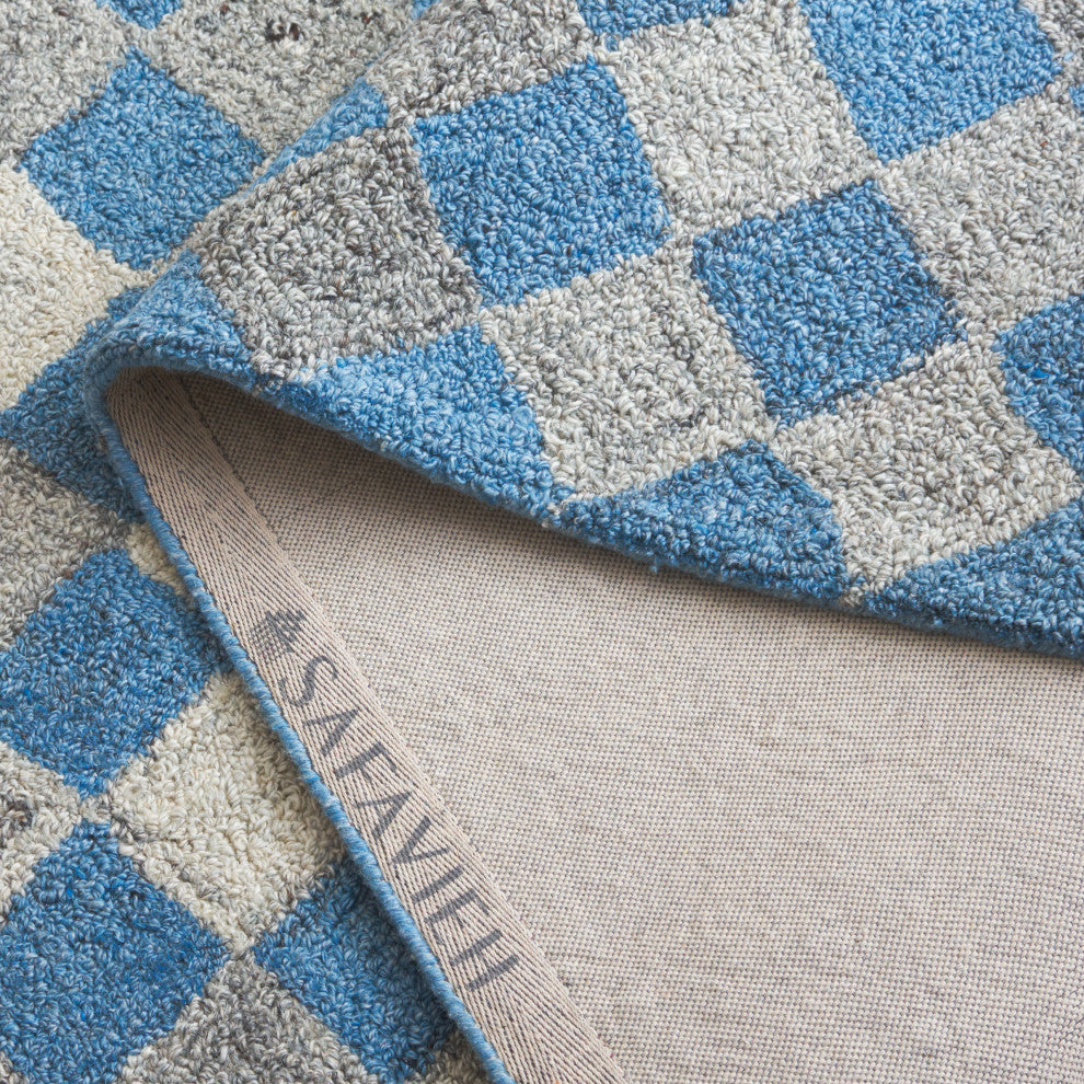 Safavieh Couture Abstract Collection, ABT626 Rug, Grey/Blue, 3'x5'