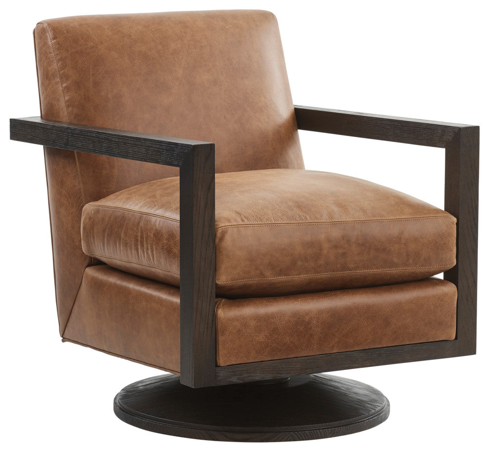 Willa Leather Swivel Chair