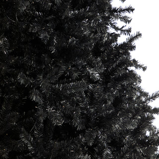10' Black Artificial Christmas Tree With 950 Clear LED Lights and 3056 Tips
