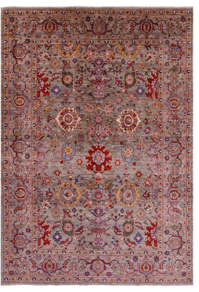 Hand Knotted Persian Fine Serapi Rug 5' 11" X 8' 7" - Q12635