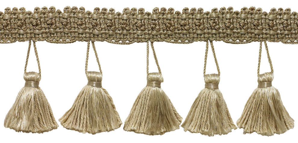 Tassel Fringe Trim, Style# ETF, Color# A10 - Sandstone Beige [5 Yards]