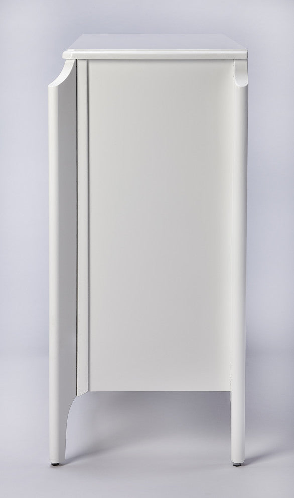 Butler Wilshire Glossy White Bookcase
