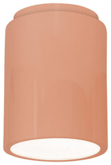 Radiance Cylinder Outdoor Flush-Mount, Gloss Blush, LED