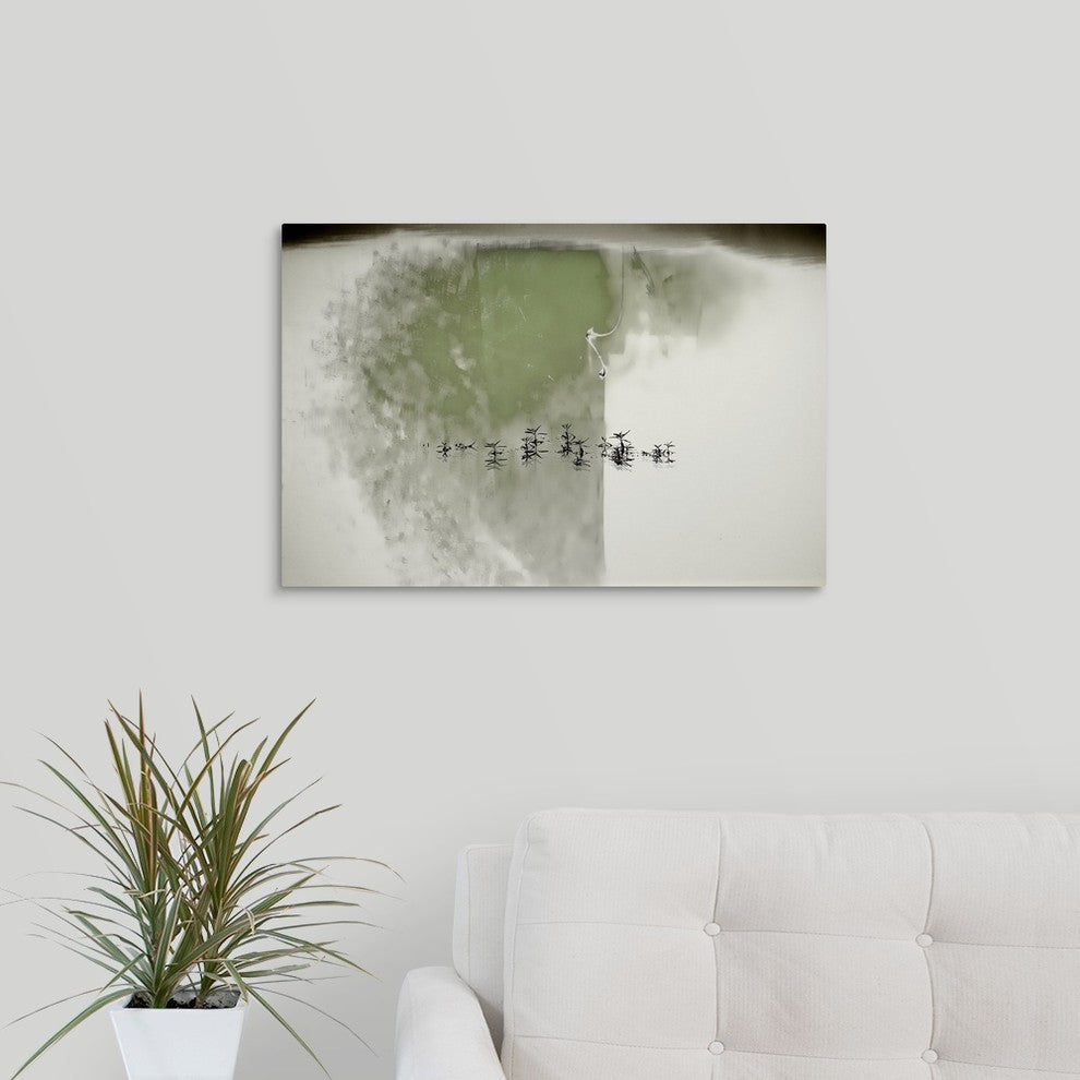 "Lakeside Calligraphy" Wrapped Canvas Art Print, 24"x16"x1.5"