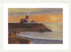 "Montauk Lighthouse Sunset" Framed Digital Print by Diane Romanello, 39x29"