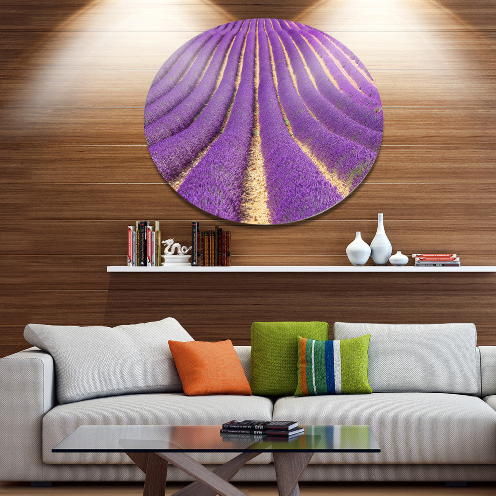 Beautiful Pattern Of Blooming Lavender, Flower Round Wall Art, 36"