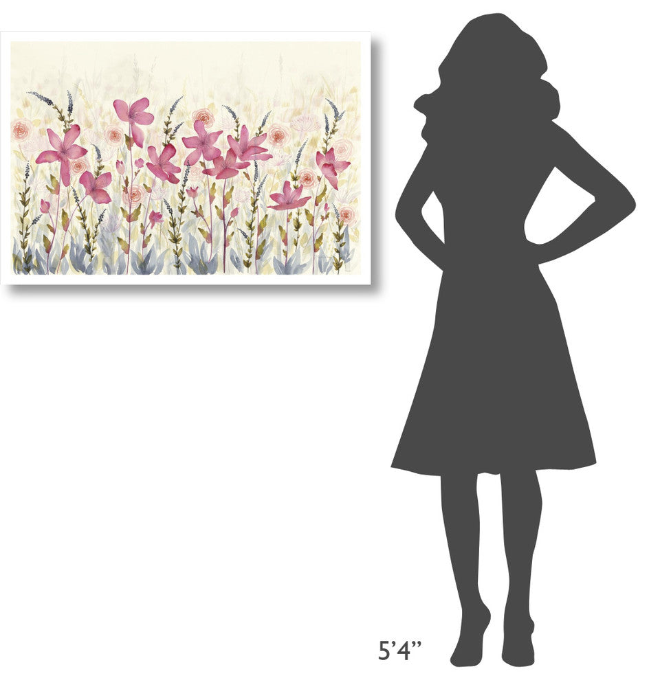 "Watercolor Garden" Digital Paper Print by Elyse DeNeige, 38"x26"