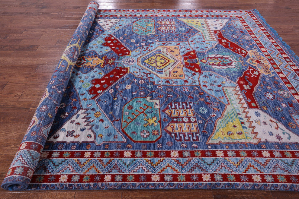Turkish Oushak Handmade Wool Rug 8' 8" X 11' 9" - Q13319