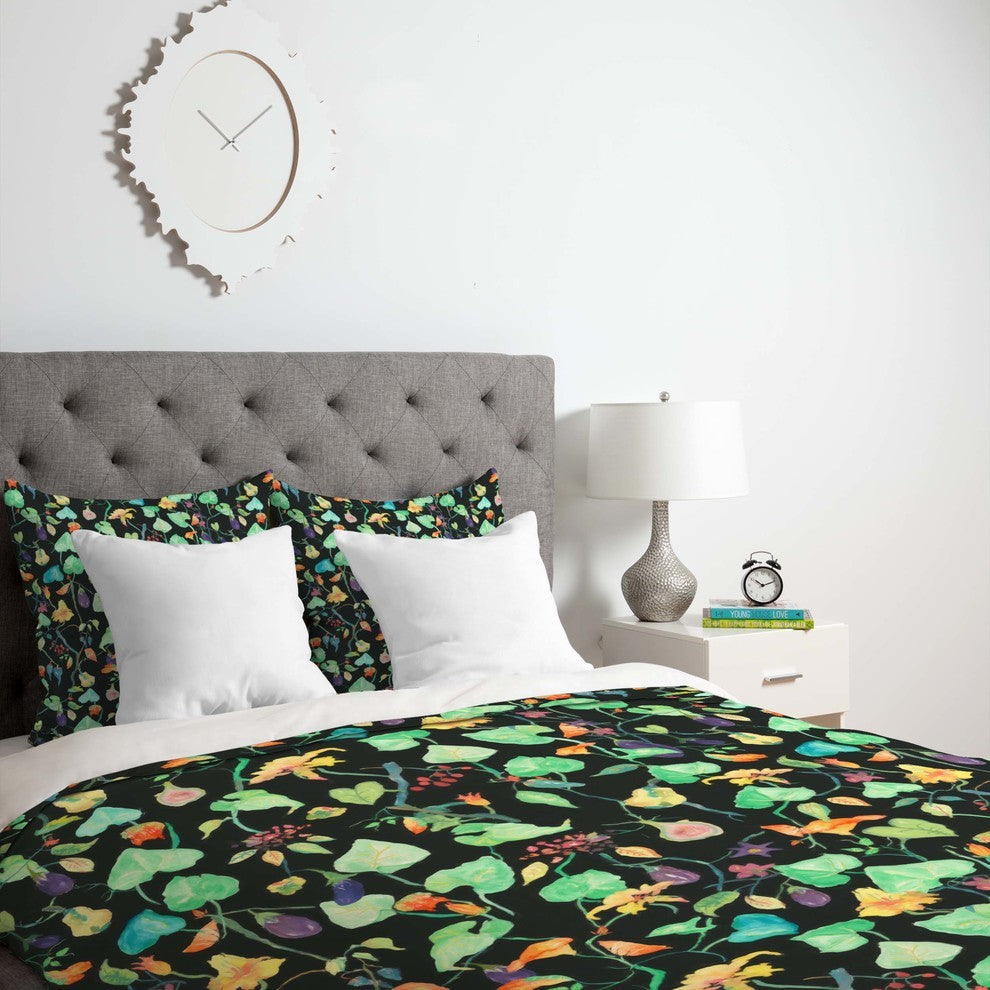 Deny Designs Rachelle Roberts Midnight Picnic Duvet Cover - Lightweight