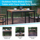 Lark 3 Pc Patio Dining Set- 35" Square Table w/Umbrella Hole & 2 Club Chairs