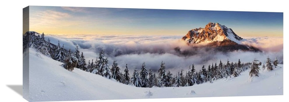 "Golden Peak" Stretched Canvas Giclee by Tomas Sereda, 36x13"
