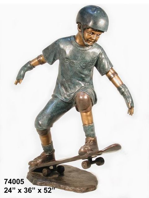 Skateboarding Boy Sculpture
