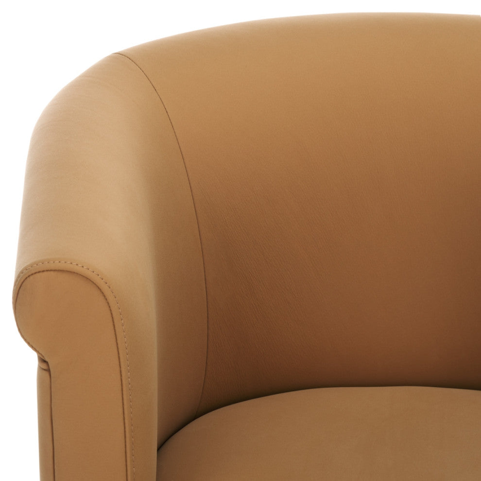 Safavieh Couture Selina Barrel Back Dining Chair, Brown