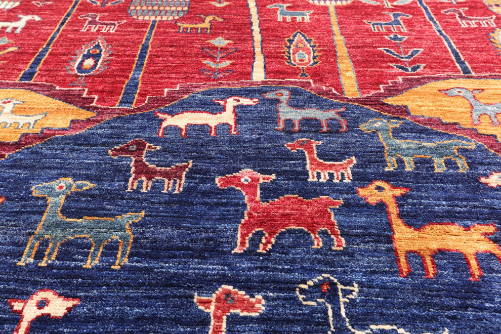 8' 3" X 9' 10" Handmade Tribal Persian Gabbeh Wool Rug Q7921