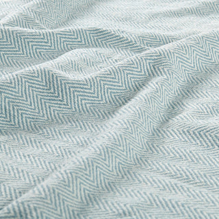 Chevron Knit Woven Throw Blanket, Silver Blue
