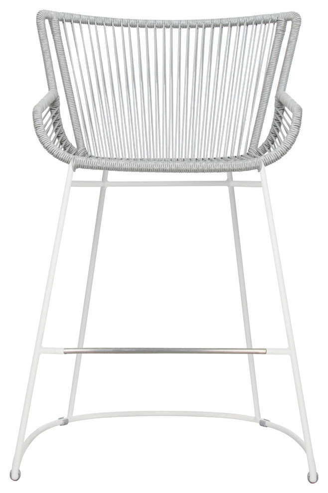 Dane Counter Chair, Set of 2, Dark Gray Frame, Dove Gray Weave