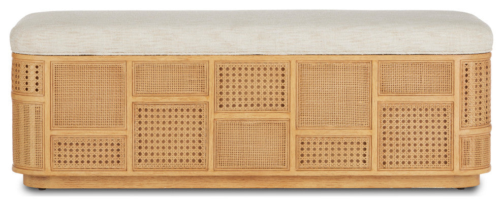 Anisa Natural Parchment Storage Bench