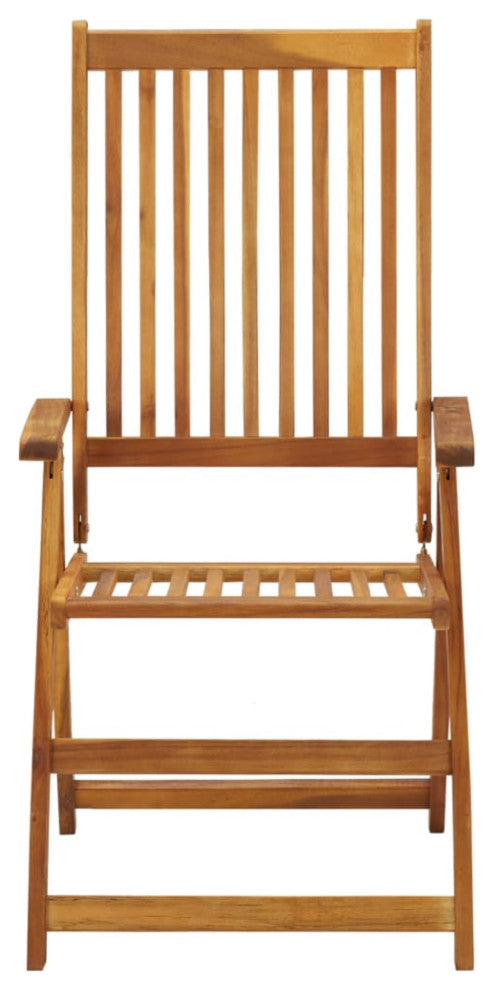 Vidaxl Folding Garden Chairs 3-Piece Set With Cushions Solid Acacia Wood