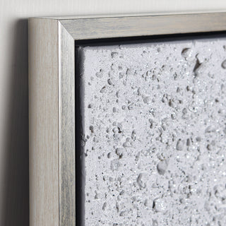 White Snow B Textured Metallic Hand Painted Wall Art Framed Canvas