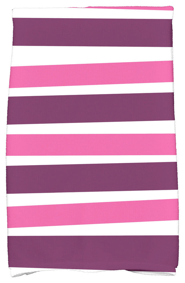 Stripes Decorative Holiday Stripe Print Hand Towel, Purple