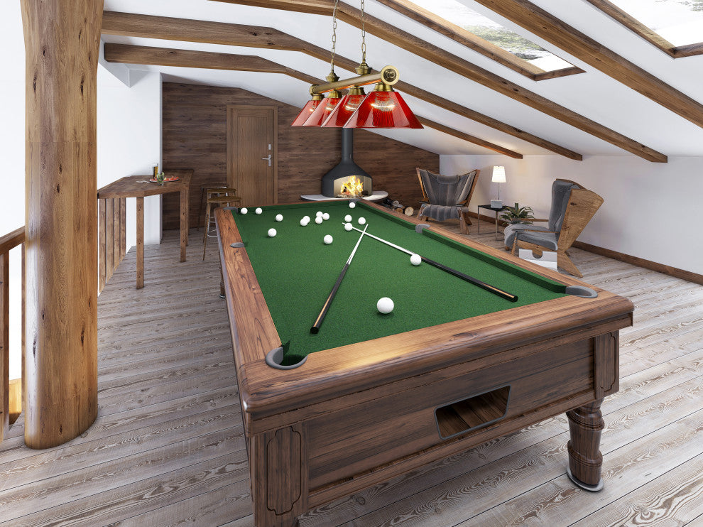 Zlite 2306-4RB-ARBG 4-Light Billiard, Burgundy