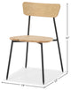 Colton Dining Chair, Light Brown, Set of 2