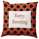 Happy Haunting Dots Accent Pillow, Harvest Orange, 26"x26"