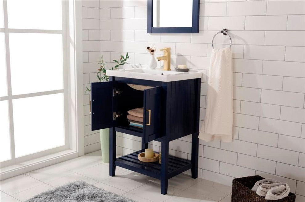 Legion Furniture Colby Single-Sink Vanity, Blue, 24"