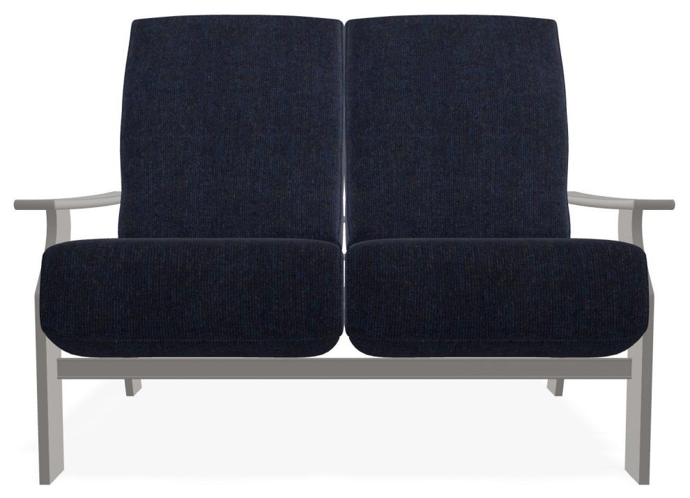 St. Catherine Deep Seat Outdoor Loveseat, Indigo/Warm Gray