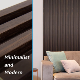 Art3d Slat Wall Panel, WPC Acoustic Diffuser Panel, 8-Pack 96 x 6in., Walnut