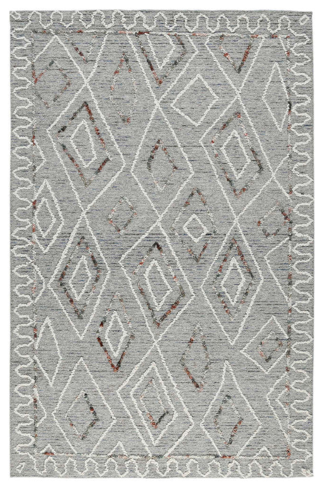Berlin Tania Area Rug, Light Gray, 5' x 8', Geometric