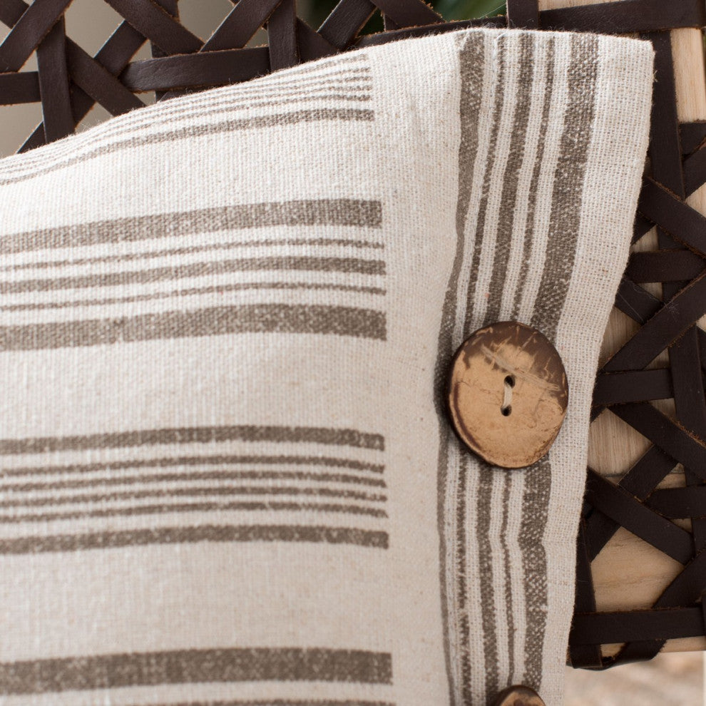 Safavieh Darlon Pillow Beige/White 20" X 12"
