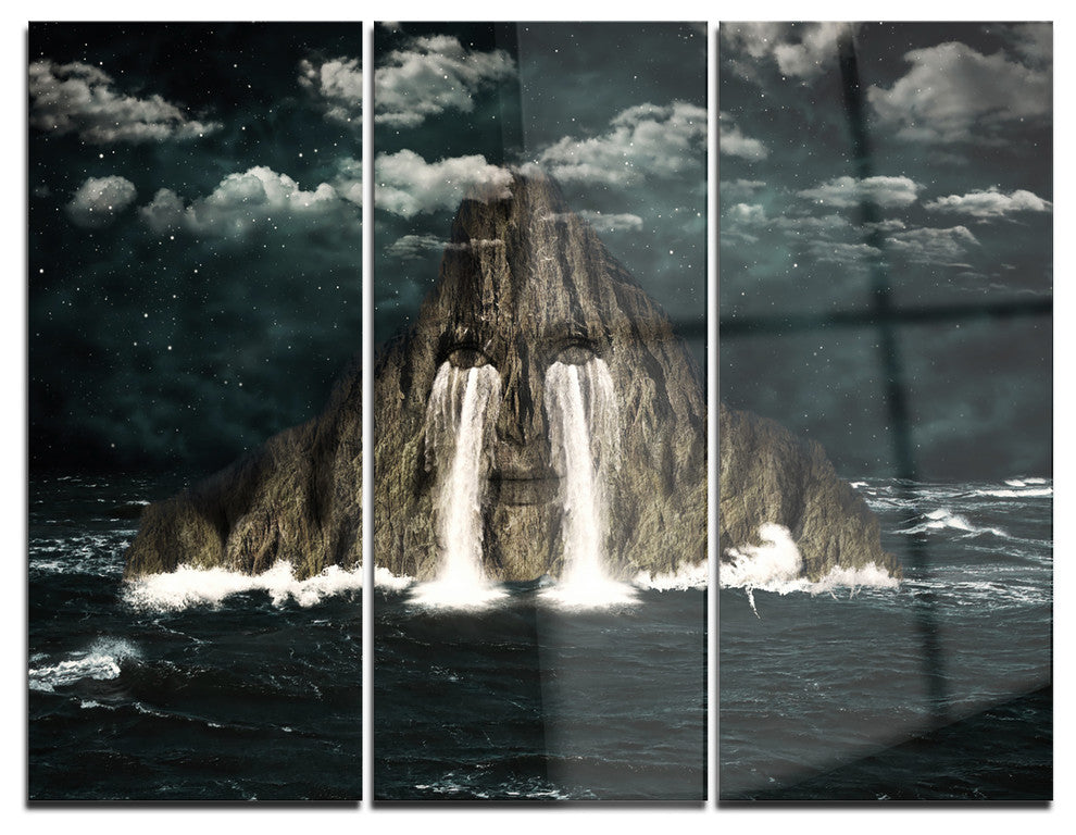 "Sea of Tears" Digital Metal Wall Art, 3 Panels, 36"x28"