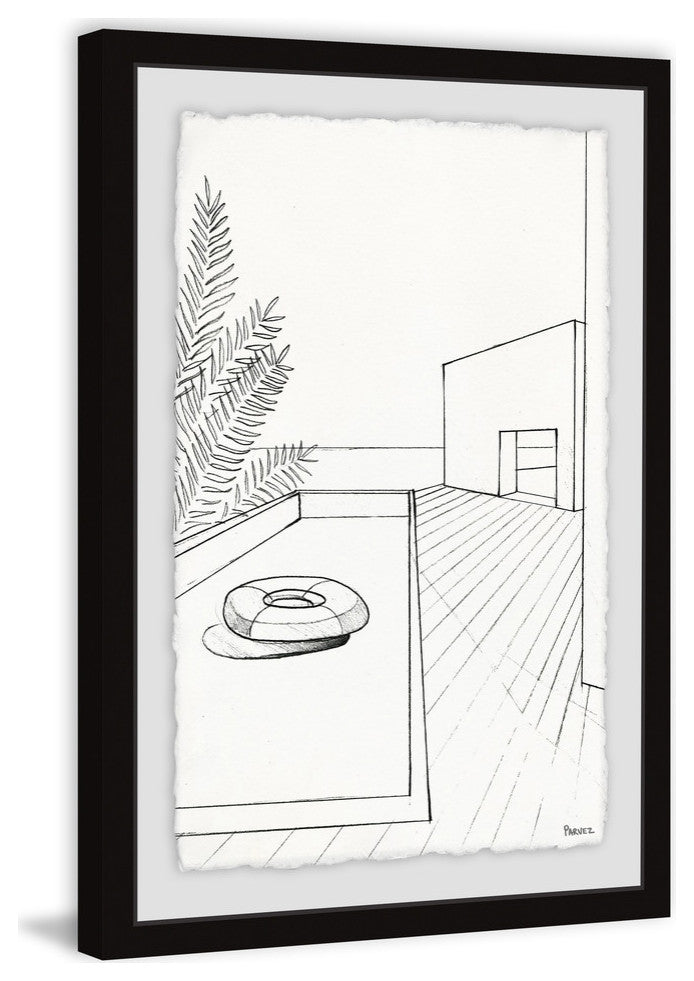 "Infinity Pool View" Framed Painting Print, 20"x30"