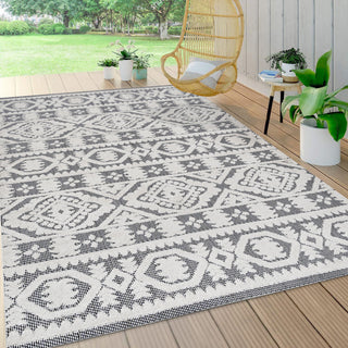 Citta High-Low Pile Mediterranean Tile Indoor/Outdoor Runner Rug