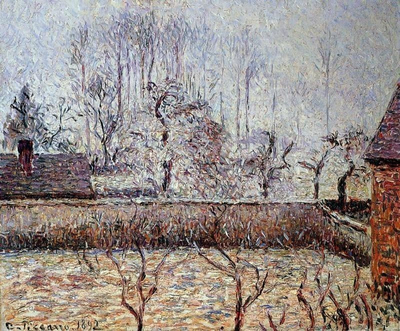 Camille Pissarro Landscape Frost and Fog Eragny Wall Decal Print
